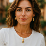 Peridot petal pendant