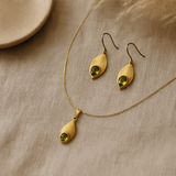 Peridot petal earrings