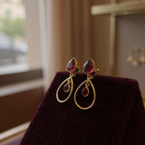 Pink Tourmaline Dewy drop earrings