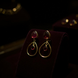 Pink Tourmaline Dewy drop earrings