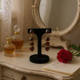 Pink Tourmaline riviere earrings