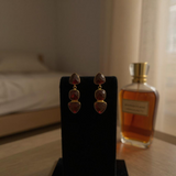 Pink Tourmaline riviere earrings