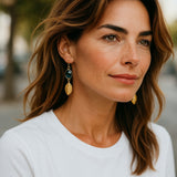 Swiss Blue quiet waves earrings