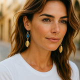 Swiss Blue quiet waves earrings