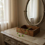 Seven stone peridot clover necklace