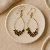 Tiger's eye loop earrings bohemian focus