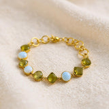 lemon topaz opal geometric bracelet