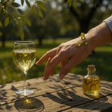 lemon topaz three stone dainty bracelet