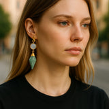 opalite amazonite rhombus pendant