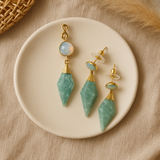 opalite amazonite rhombus pendant