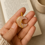 rose quartz crescent moon tree of life pendants