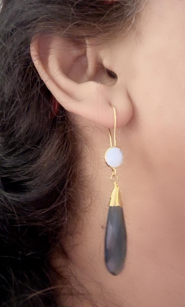 opal iolite worldly earrings