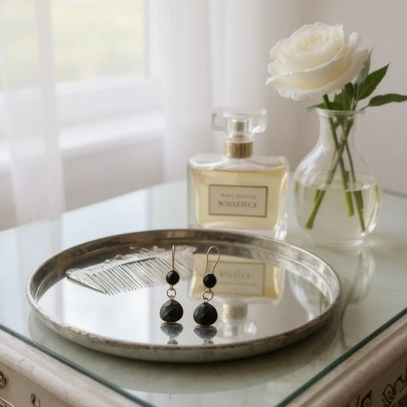 BLACK ONYX EARTHY EMOTIONAL EARRINGS