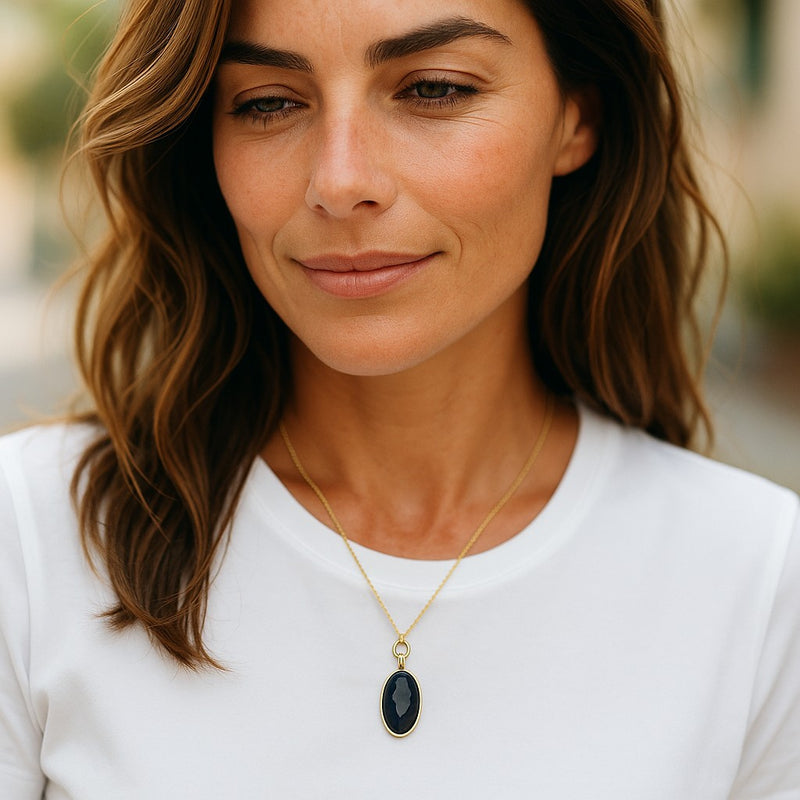 Blue Sapphire dangle pendant