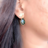 Ginkgo Emerald Earrings