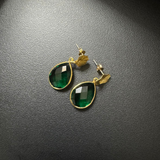 Ginkgo Emerald Earrings