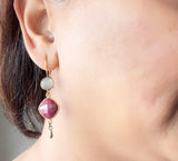 Labradorite Ruby Ebullience earrings