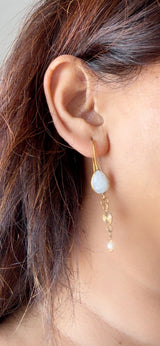 moonstone pearl Enchantress earrings