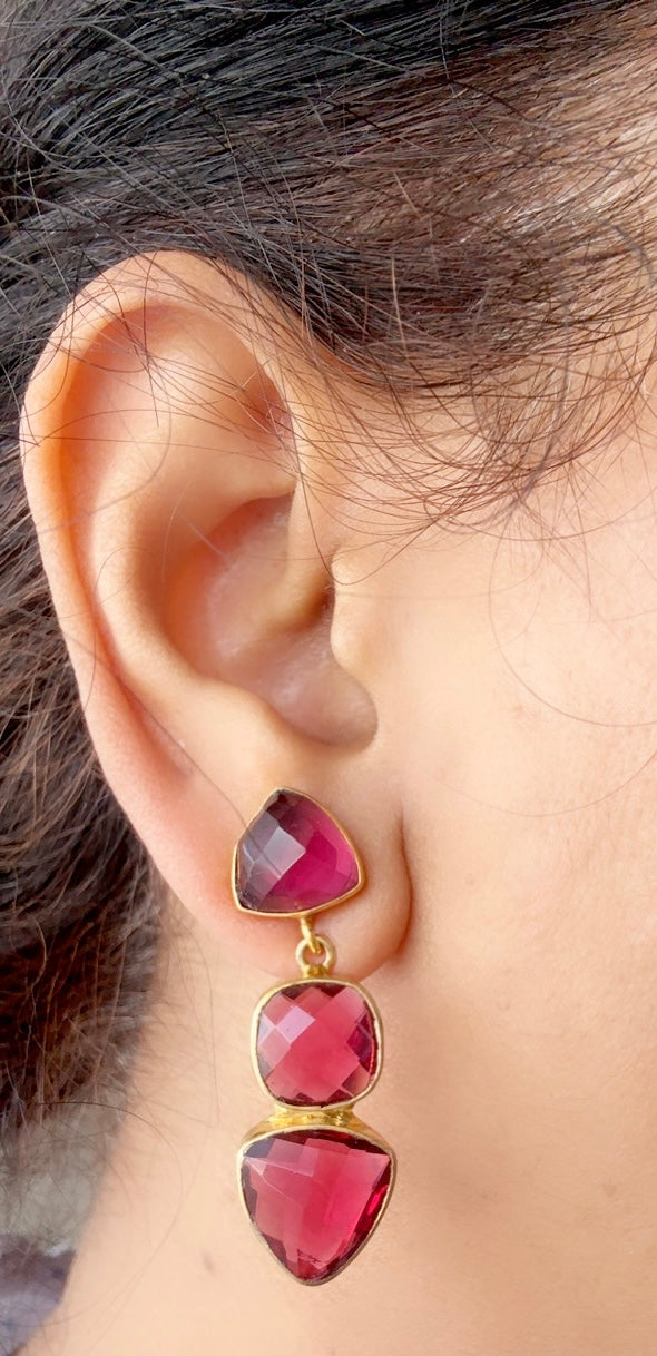 Pink Tourmaline Siren Song Earring