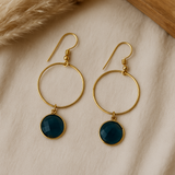 Iolite loop earrings