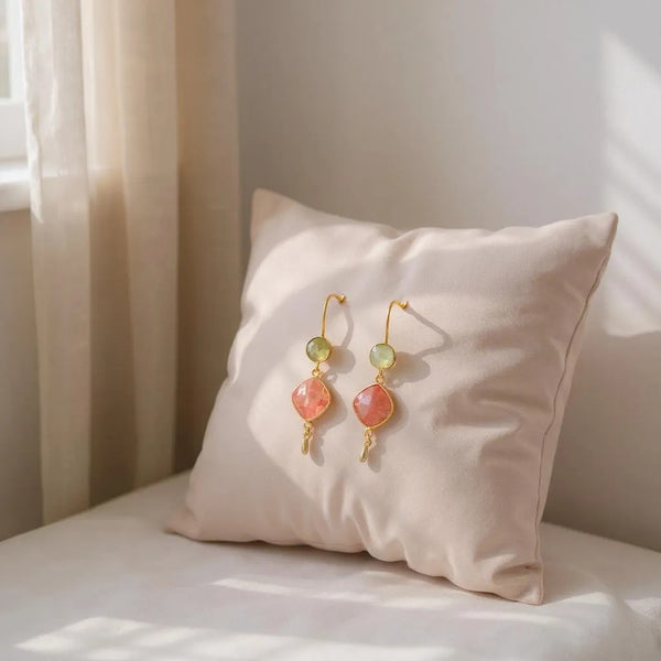 Labradorite Ruby Ebullience earrings