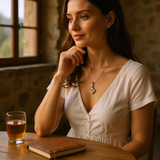 Lemon Topaz grid pendant