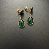 Onyx Emerald you and me earring