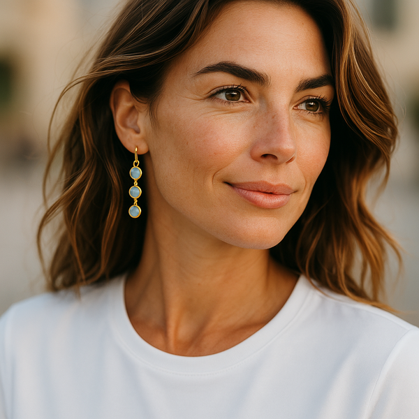 Opal riviere earrings