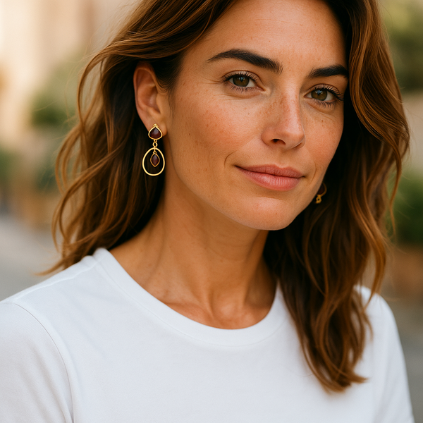 Pink Tourmaline Dewy drop earrings