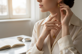 Raw Gemstone Gold Electroplated Earrings and Necklace Set