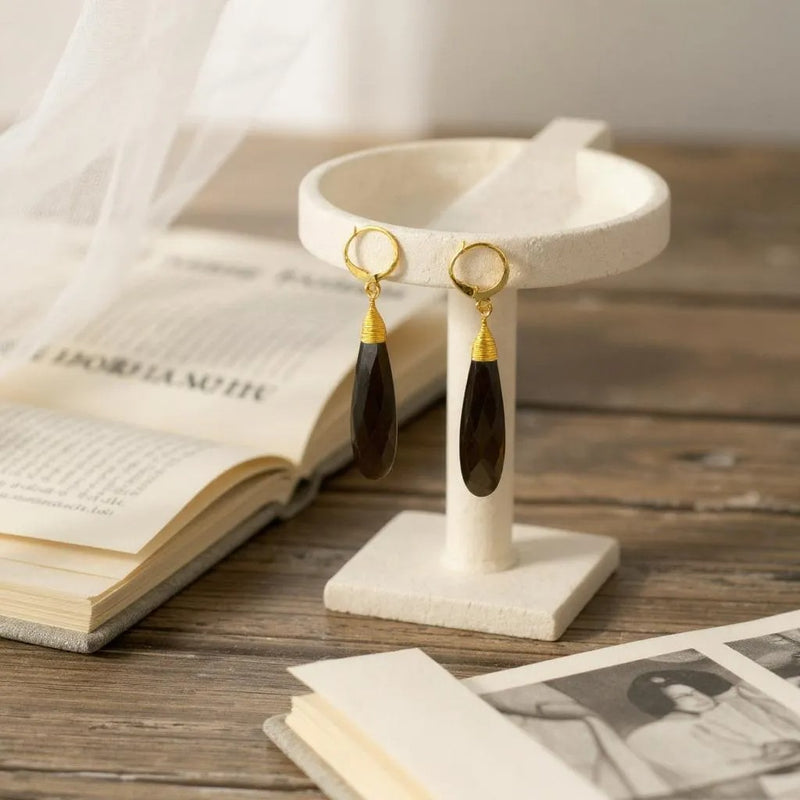 Smoky Quartz Drop Earrings