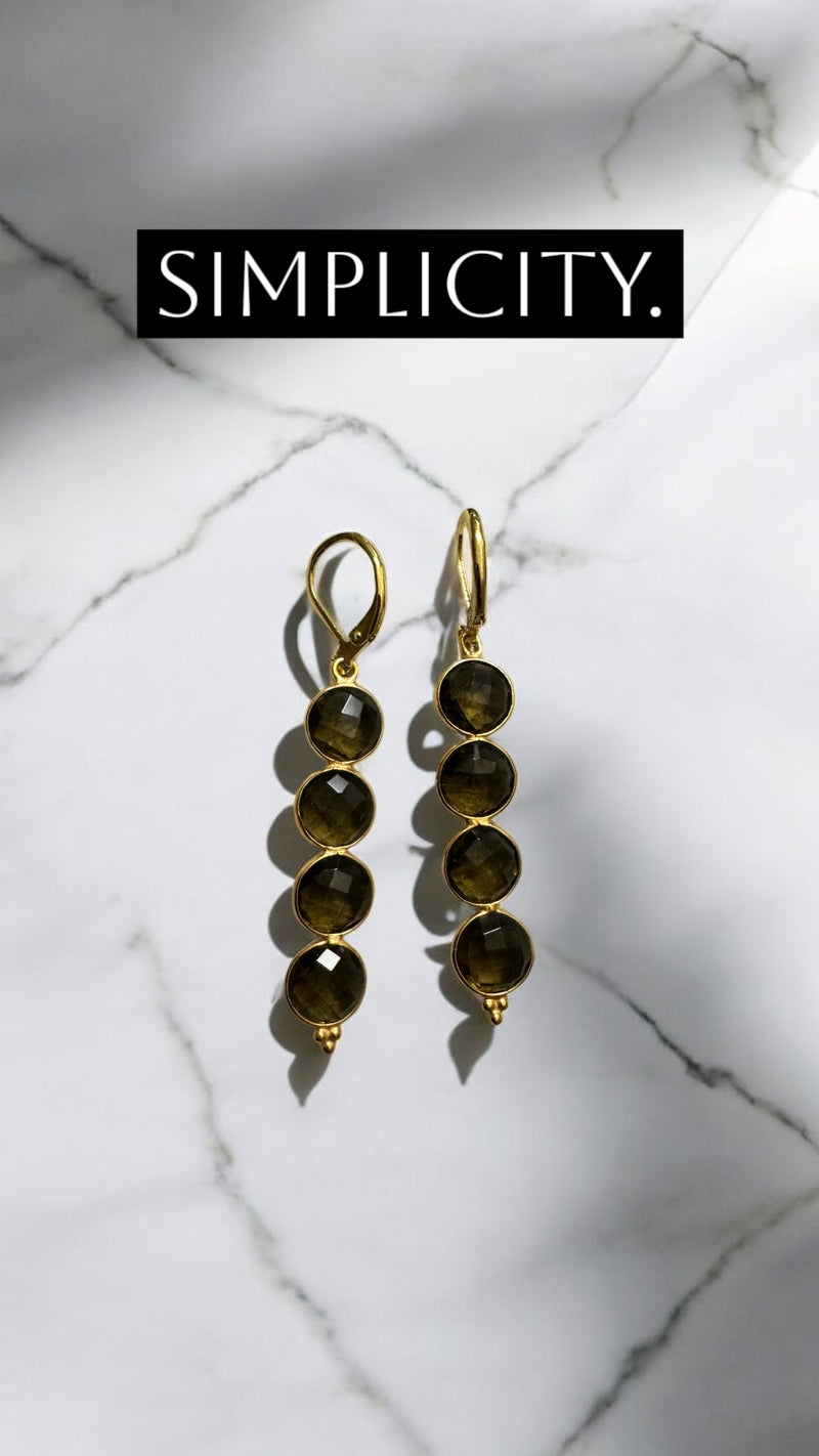 Smoky Quartz Riverie Earrings