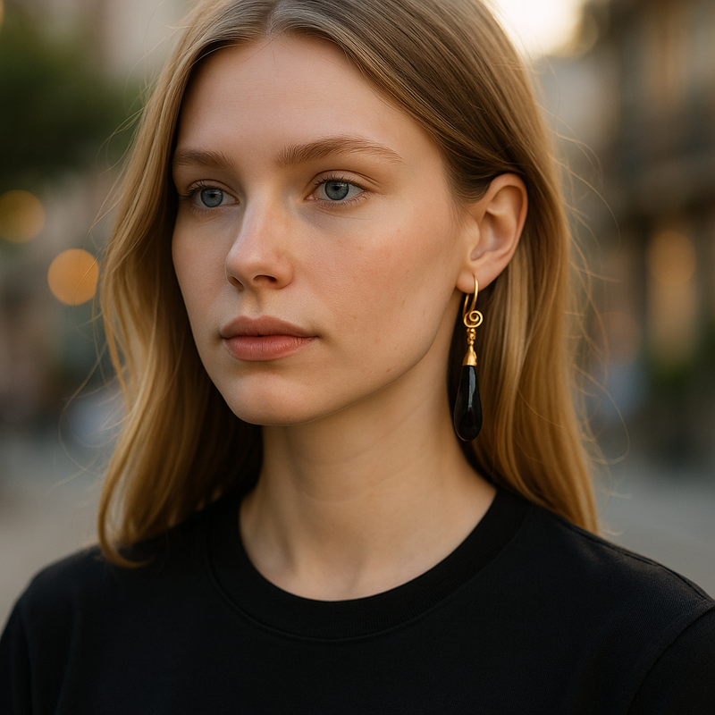Smoky Quartz Dangle Drops Earrings