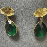 Ginkgo Emerald Earrings