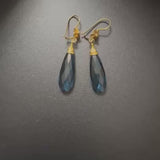 iolite long dew drop earring