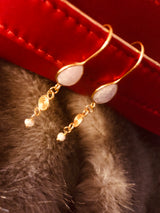 moonstone pearl Enchantress earrings