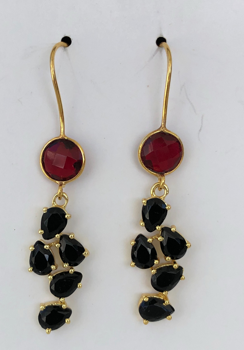 garnet onyx Enthralling earrings