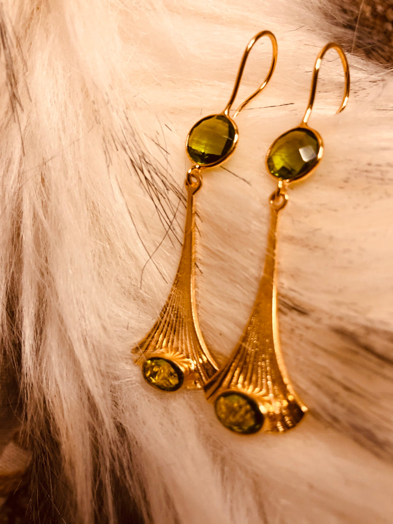 Peridot eloquent earrings